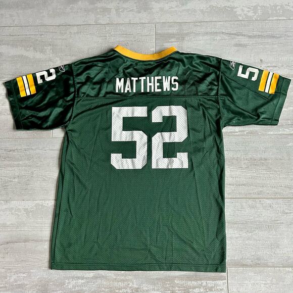 Reebok Green Bay Packers #52 Clay Matthews women’s Jersey retro football fan L - Picture 2 of 7